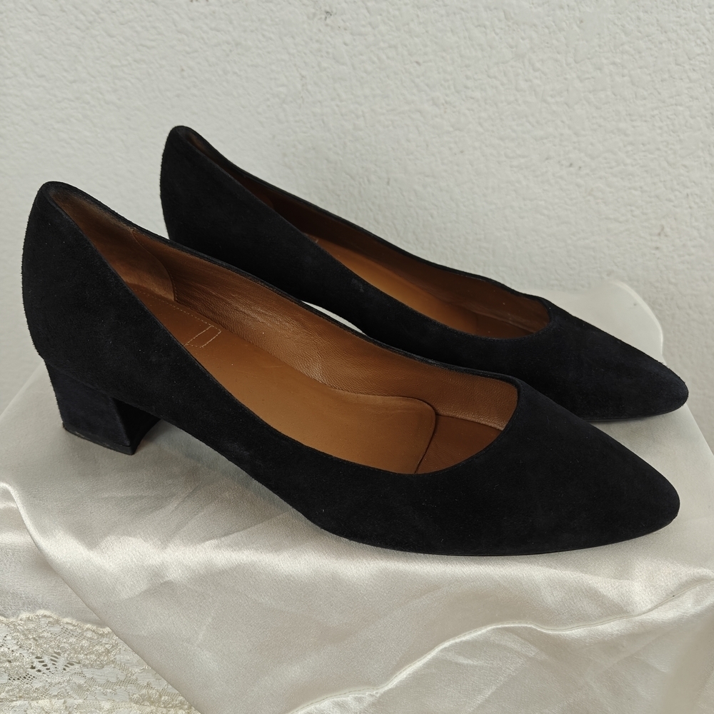 Aquatalia Pasha Suede Pumps Size 9.5 | Luxury Italian Heels Classic Pointed Toe